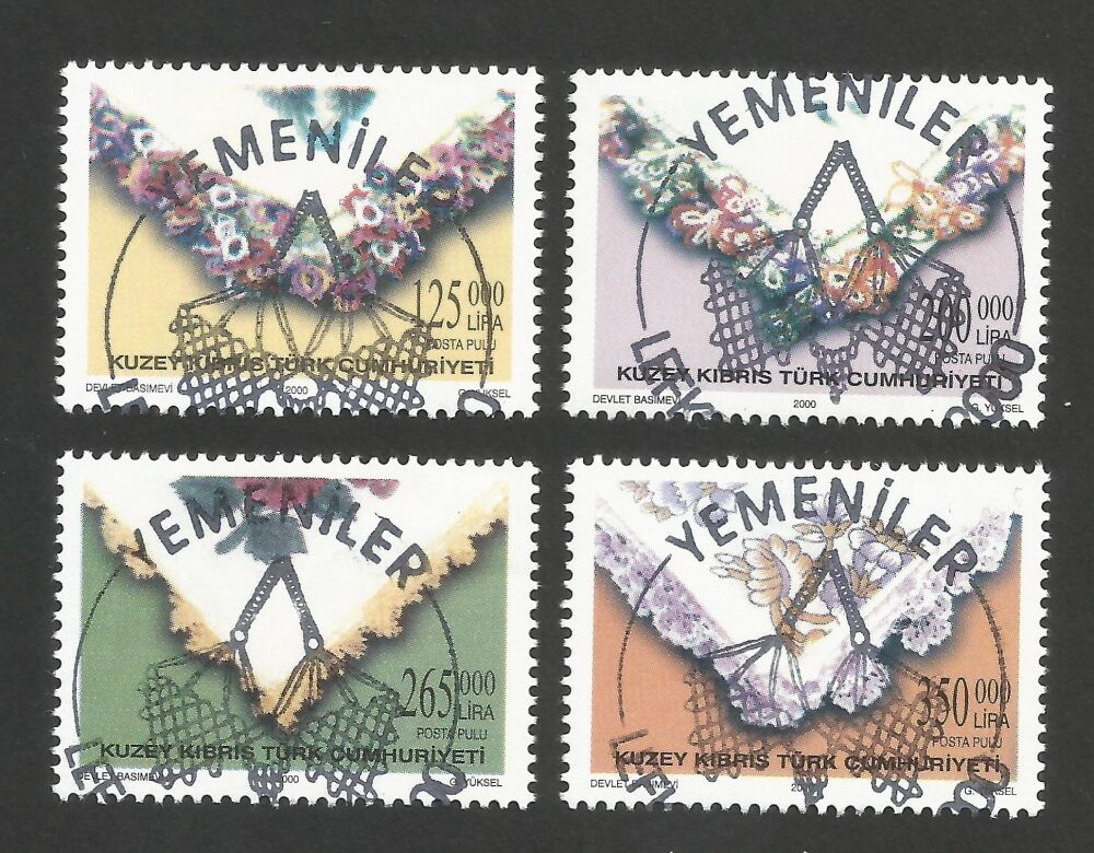 North Cyprus Stamps SG 0520-23 2000 Handicrafts - CTO USED (r269)