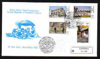 North Cyprus Stamps SG 330-33 1992 Tourism - Official FDC (b147)