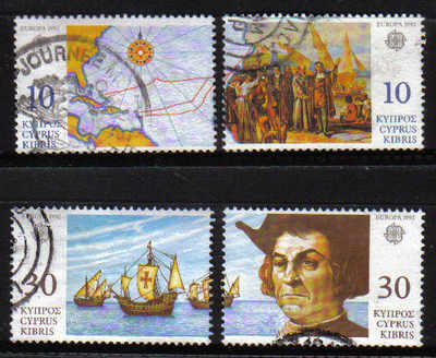Cyprus Stamps SG 818-21 1992 Europa Discovery of America - USED (e222)