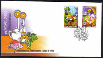 Cyprus Stamps SG 1096-97 2005 Europa Gastronomy - Official FDC