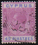 Cyprus Stamps SG 116 1924 45 Piastres - Used (e308)