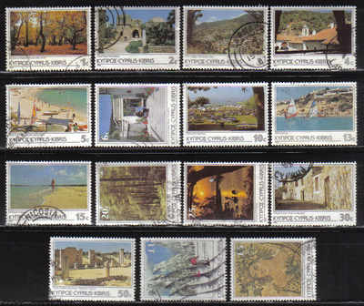 Cyprus Stamps SG 648-62 1985 6th Definitives Scenes - USED (e344)