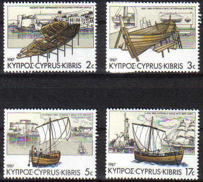 Cyprus Stamps SG 706-09 1987 Ancient ship Kyrenia - MINT 