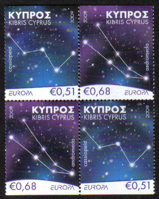 Cyprus Stamps SG 1188-89 2009 Europa Astronomy Booklet Pane - MINT