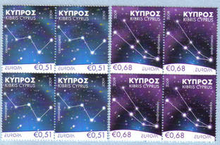 Cyprus Stamps SG 1188-89 2009 Europa Astronomy - Block of 4 MINT