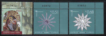 Cyprus Stamps SG 1262-64 2011 Christmas Control numbers - MINT