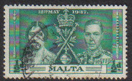 Malta Stamps SG 0214 1937 1/2 Penny - USED (e863)