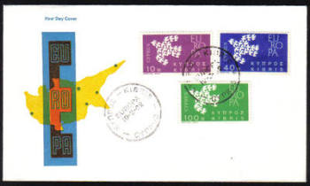 Cyprus Stamps SG 206-08 1962 Europa Doves - Unofficial FDC (e994)