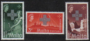 Malta Stamps SG 0283-85 1957 George Cross - MINT