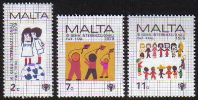Malta Stamps SG 0627-29 1979 International Year of the Child - MINT