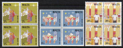 Malta Stamps SG 0683-85 1981 Christmas - Block of 4 MINT