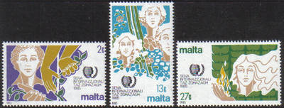 Malta Stamps SG 0756-58 1985 International Youth Year - MINT