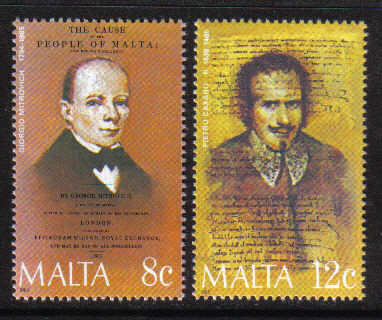 Malta Stamps SG 0767-68 1985 Maltese Celebrities - MINT