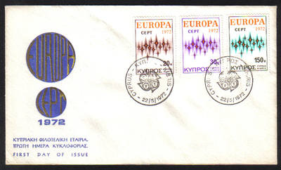 Cyprus Stamps SG 387-89 1972 Europa - Unofficial FDC (e972)