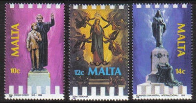 Malta Stamps SG 0824-26 1988 Religious Anniversaries - MINT