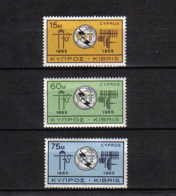 Cyprus Stamps SG 262-64 1965 I.T.U. - MH