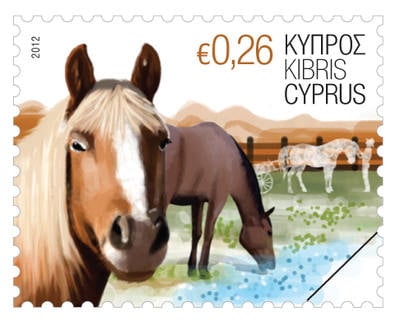 Cyprus stamps 2012 &quot;horses&quot; 26c value stamp