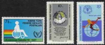 North Cyprus Stamps SG 117-19 1981 Commemorations - MINT