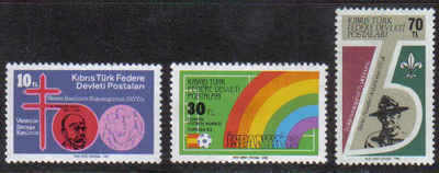 North Cyprus Stamps SG 129-31 1982 Anniversaries and Events - MINT