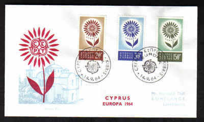 Cyprus Stamps SG 249-51 1964 Europa Flower - Unofficial FDC (F172)