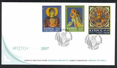Cyprus Stamps SG 1153-55 2007 Christmas - Official FDC (a150)