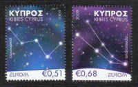 Cyprus Stamps SG 1188-89 2009 Europa Astronomy - MINT