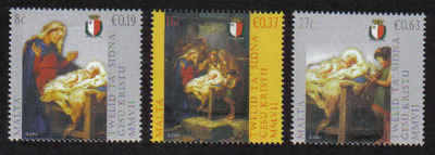 MALTA STAMPS SG 1574-76 2007 Christmas - mint