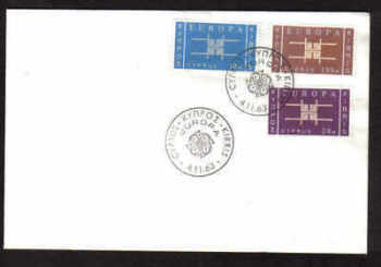 Cyprus Stamps SG 234-36 1963 Europa Emblem - Unofficial FDC (p78)