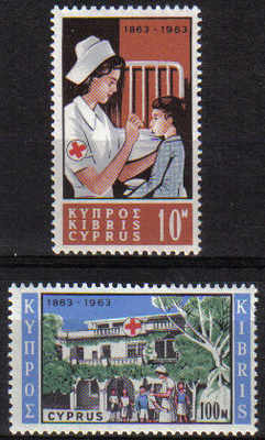 Cyprus Stamps SG 232-33 1963 Red Cross Centenary - MINT
