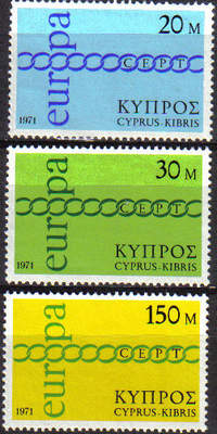 Cyprus stamps SG 372-74 1971 Europa Chain - MINT