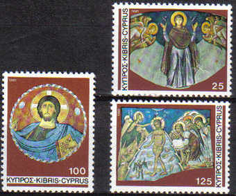 Cyprus Stamps SG 581-83 1981 Christmas Church Murals - MINT