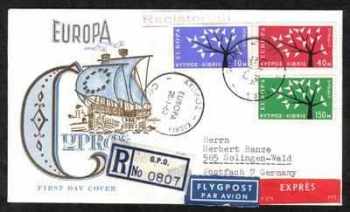 Cyprus Stamps SG 224-26 1963 Europa Tree - Unofficial FDC (a112)