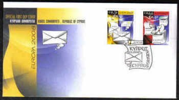 Cyprus Stamps SG 1162-63 2008 Europa The Letter - Official FDC (F177)