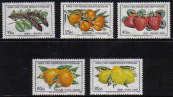 North Cyprus Stamps SG 029-33 1976 Fruits - MINT