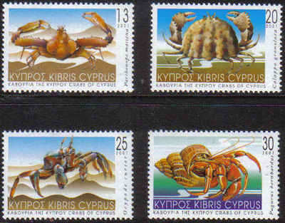 Cyprus Stamps SG 1017-20 2001 Crabs of Cyprus - MINT
