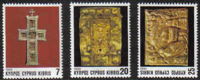 Cyprus Stamps SG 844-46 1993 Christmas Church Crosses - MINT