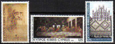Cyprus Stamps SG 569-71 1981 Leonardo Da Vinci - MINT