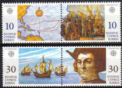 Cyprus Stamps SG 818-21 1992 Europa Discovery of America by Columbus - MINT