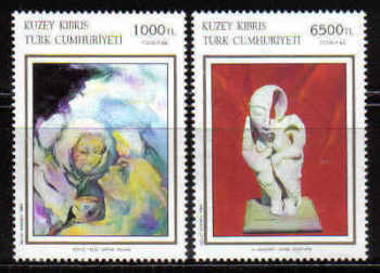 North Cyprus Stamps SG 369-70 1994 Art 12th Series - MINT