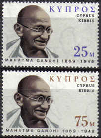 Cyprus Stamps SG 343-44 1970 Mahatma Gandhi - MINT