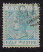 Cyprus Stamps SG 011 1881 Half Piastre - USED (d928)