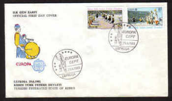 North Cyprus Stamps SG 106-107 1981  Europa  Folklore - Official FDC