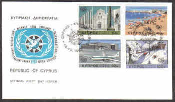 Cyprus Stamps SG 309-12 1967 Tourist year - Official FDC 