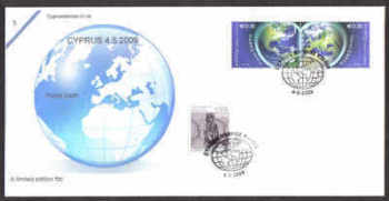 Cyprus Stamps SG 1186-87 2009 Planet Earth - Cachet Unofficial FDC (a805)