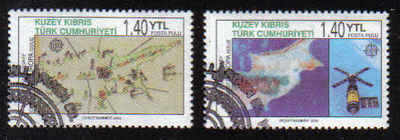 North Cyprus Stamps SG 0620-21 2006 50th Anniversary of the first Europa st