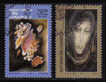 North Cyprus Stamps SG 0567-68 2003 Art 14th Series - Used (b099)