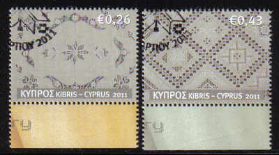 Cyprus Stamps SG 1241-42 2011 Cyprus Embroidery Lefkara Lace - USED (d912)