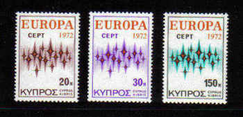 Cyprus Stamps SG 387-89 1972 Europa Communications - MINT