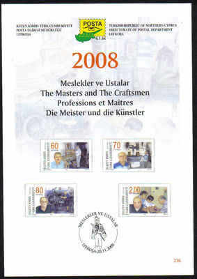 North Cyprus Stamps Leaflet 236 - 2008 The Masters and the Craftsmen