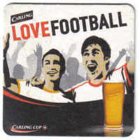 British Beermats Carling Love Football - Used (b469)